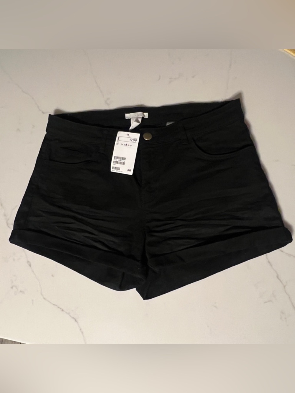 H&M Black Women's Denim Jean Shorts size 8 New w/ tags cute